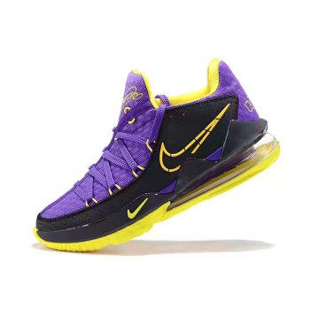 2020 Nike LeBron 17 Low Purple Black-Yellow Shoes